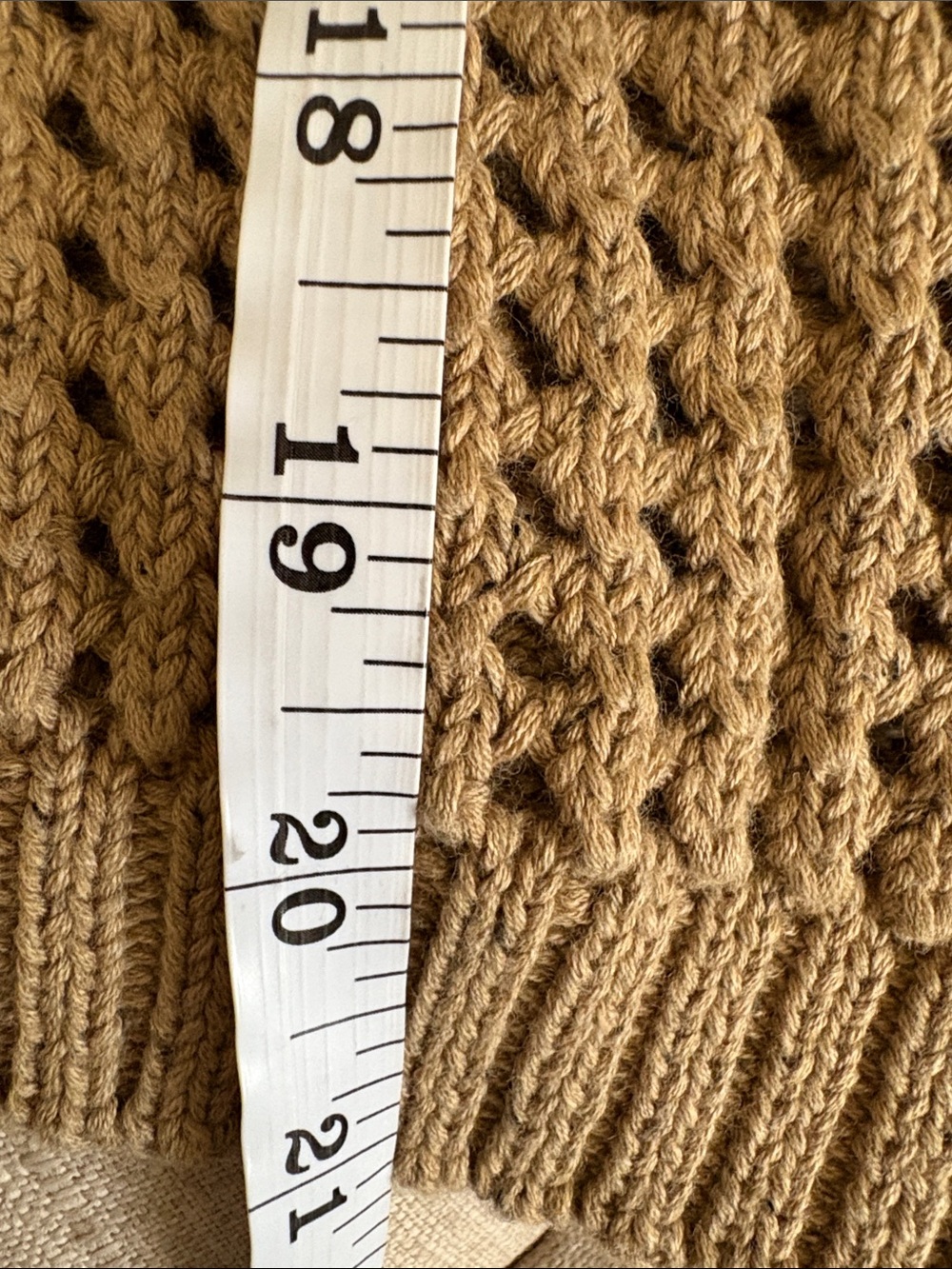 O'Neill Women's Open-Knit V-Neck Sweater - Taupe Brown - Picture 4 of 6